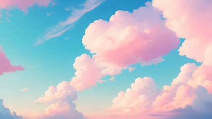 Pastel Sky Symphony: A Delicate Canvas of Colorful Art Background