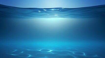 Tranquil Depths: Deep Blue Gradients Background Eliciting Calmness