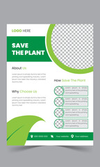 Nature flyer design template