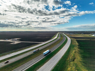 Southbound US 59 in El Campo Texas