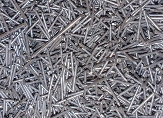 Many metal nails for wood