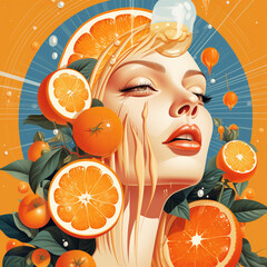 orange vitamin face skin
