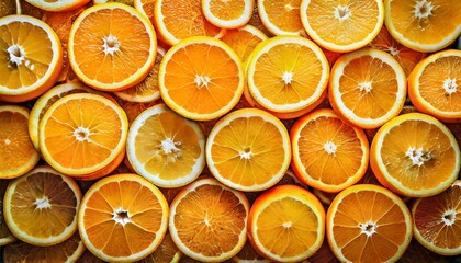 Slices of citrus fruits. oranges texture 