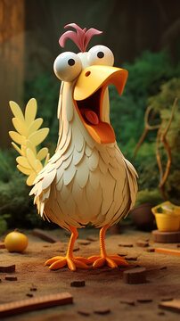 bird cute cartoon background portrait illustration n