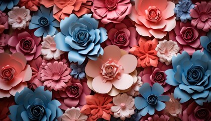 A Beautiful Display of Colorful Flowers on a Wall