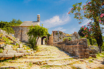 Stari Bar, montenegro - ruined medieval city on Adriatic coast, Unesco World Heritage Site in...