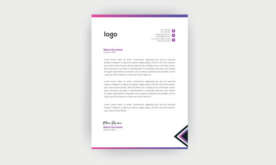 Simple creative modern letter head templates for your project design  Vector illustration