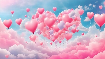 Abstract background image. Valentine's Day. Cute pink tone. - obrazy, fototapety, plakaty