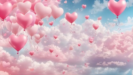 Abstract background image. Valentine's Day. Cute pink tone. - obrazy, fototapety, plakaty