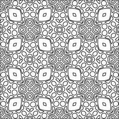 Figures from lines.Black pattern on white wallpaper for web page, textures, card, poster, fabric, textile. Abstract background.Repeating background image.White texture. Lines form shapes.