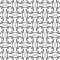 Figures from lines.Black pattern on white wallpaper for web page, textures, card, poster, fabric, textile. Abstract background.Repeating background image.White texture. Lines form shapes.