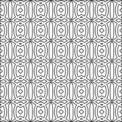 Figures from lines.Black pattern on white wallpaper for web page, textures, card, poster, fabric, textile. Abstract background.Repeating background image.White texture. Lines form shapes.