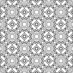 Figures from lines.Black pattern on white wallpaper for web page, textures, card, poster, fabric, textile. Abstract background.Repeating background image.White texture. Lines form shapes.