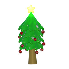 christmas tree isolated on white
