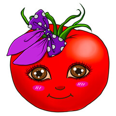 Obraz premium red apple cartoon