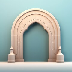 Islamic Doorway Arch, Animated Gif Style 3D
