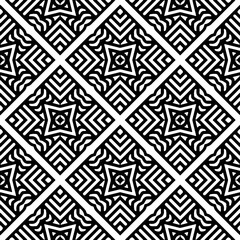 White background with black pattern. Seamless texture for fashion, textile design,  on wall paper, wrapping paper, fabrics and home decor. Simple repeat pattern.