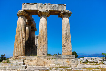 Greece ruins of ancient Nimea on a sunny summer day