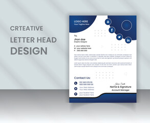 Creative corporate letterhead Abstract Letterhead Design Modern Business Letterhead template design 