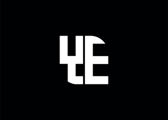 Monogram Letter YE Logo Design vector template
