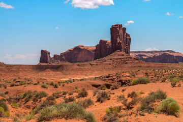 Fototapeta na wymiar red desert landscape of monument valley, arizona