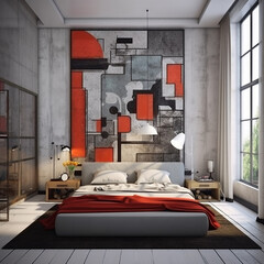 Bauhaus style bedroom
