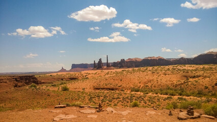 red desert landscape of monument valley, arizona