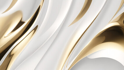 Moderner, minimalistischer und sauberer Weißgold-Hintergrund mit realistischer Linienwellen-geometrischer Kreisform, abstrakte Weiß- und Goldfarben mit Linienmuster-Textur-Geschäftshintergrund