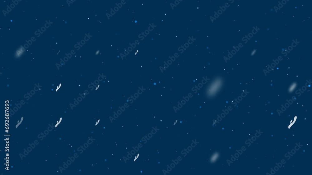 Poster template animation of evenly spaced sex toy symbols of different sizes and opacity. animation of tra