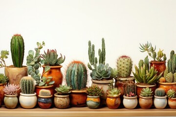 collection of cacti with blank space to write congratulations or message