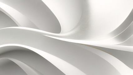 Moderner, minimalistischer und sauberer Hintergrund aus Weißgold mit realistischer Linienwellen-geometrischer Kreisform. Elegantes silbernes Design für Web, Präsentation, Tapete. Vektor-Grafik-Design- - obrazy, fototapety, plakaty