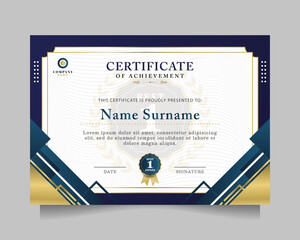 modern certificate of achievement template. vector illustration