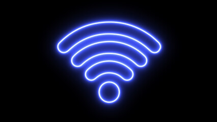 Wi Fi symbol, wireless networking digital hi tech innovation concept, free internet zone and hotspot, futuristic technology.