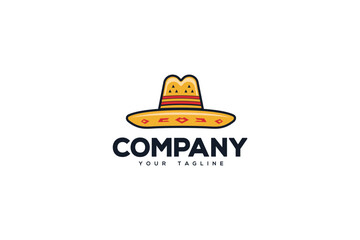 Creative logo design depicting a sombrero.