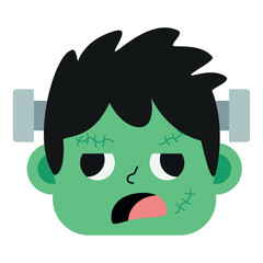 Cute male monster halloween costume avatar Vector
