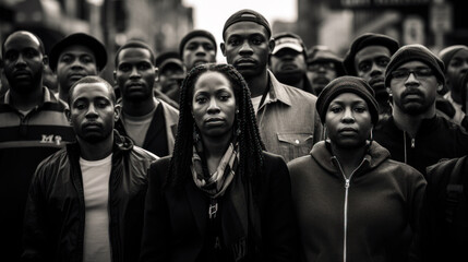 Black History: group of African American individuals standing together
