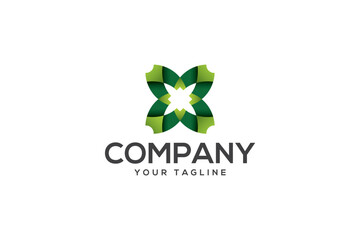 Creative logo design depicting an abstract shape. 