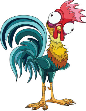 Chicken Vector illustration. Hey Hey Chicken From Cartoon Moana. Animal Vector Illustration. 