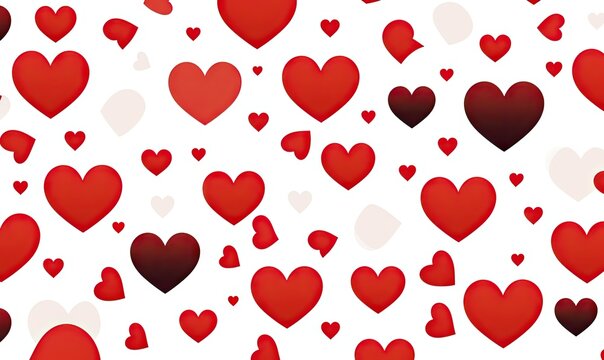 valentines day red hearts pattern Generative AI