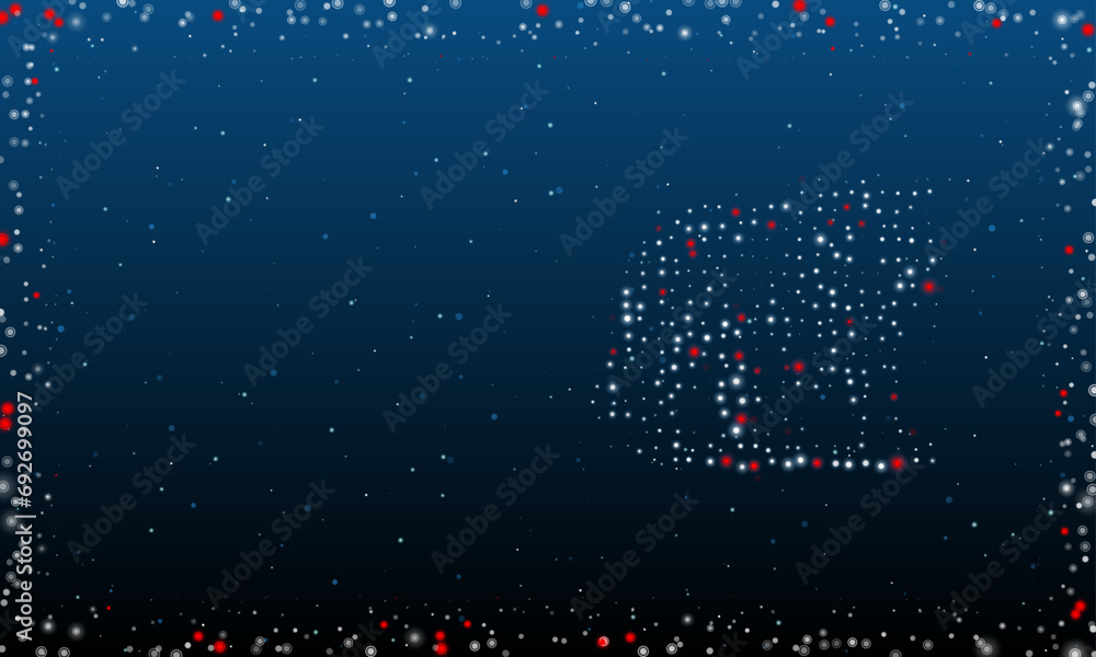 Poster on the right is the tiger symbol filled with white dots. pointillism style. abstract futuristic fram