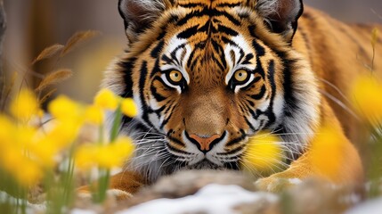 Generative AI image of portrait of a tiger