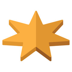 2d isometric star shape icon Vector