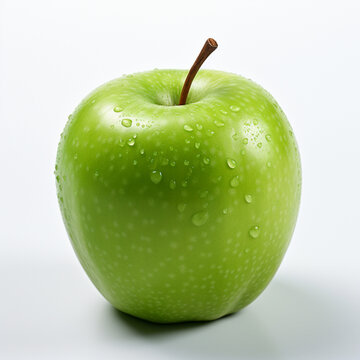 Freshness and nature in a single green apple image generated by AI