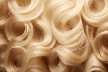 hair blonde curls shiny bunch view closeup hair texture woman beauty black care colours long brown wavy style isolated healthy extension dark coiffure concept shampoo smooth salon blond wave - obrazy, fototapety, plakaty