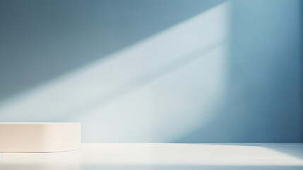 mockup captivating empty space, stunning blue and warm toned background with artful Light and...