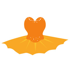 Ballet tutu. Orange tutu with beads
