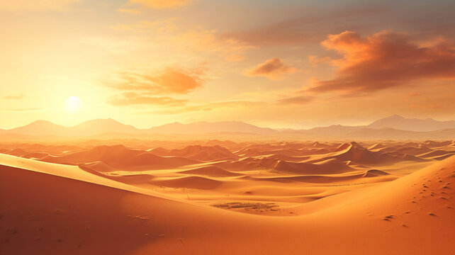 portrait illustration of desert a camel background