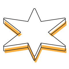 2d isometric star shape icon Vector