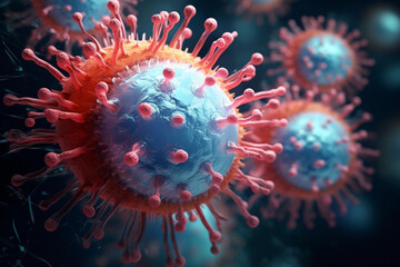 Influenza virus close-up
