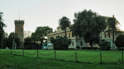 Exterior of the Egyptian Embassy aka Villa Savoia in the Villa Ada public park